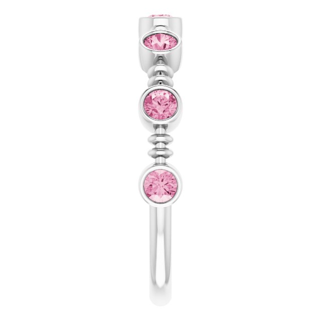 Color Stone Anniversary Band With Bezel-Set Gemstones Series 71924