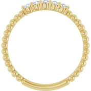 14K Yellow 1/6 CTW Natural Diamond Stackable Ring