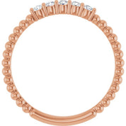 14K Rose 1/6 CTW Natural Diamond Stackable Ring