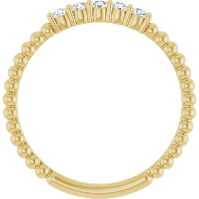 14K Yellow 1/6 CTW Lab-Grown Diamond Stackable Ring