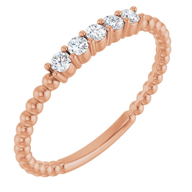 14K Rose 1/6 CTW Lab-Grown Diamond Stackable Ring