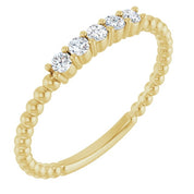 14K Yellow 1/6 CTW Natural Diamond Stackable Ring