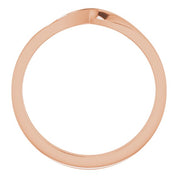14K Rose 3 mm Stackable Twisted Ring
