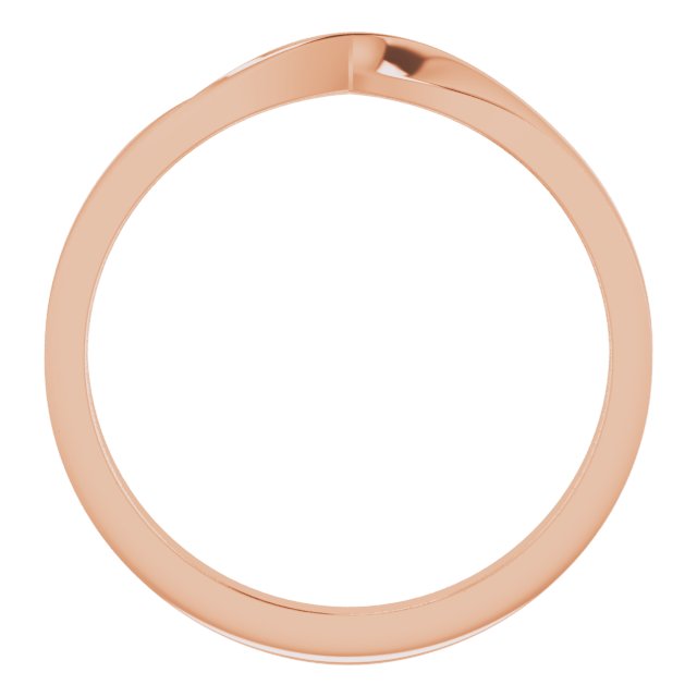 14K Rose 3 mm Stackable Twisted Ring