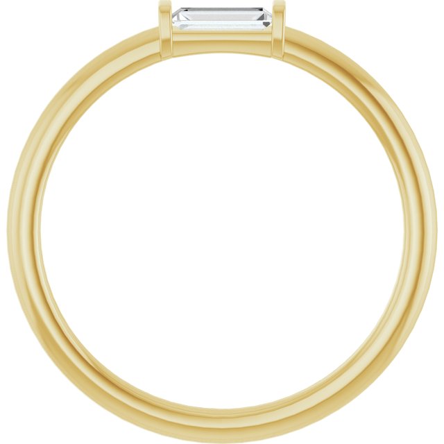 14K Yellow 1/6 CTW  Natural Diamond Stackable Ring