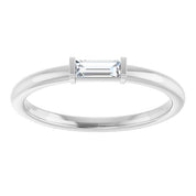 14K White 1/8 CTW  Natural Diamond Stackable Ring