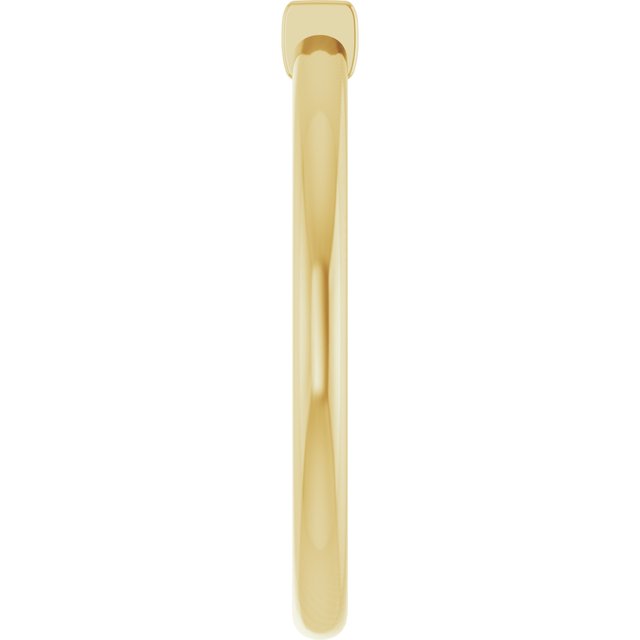 14K Yellow Lab-Grown Emerald Stackable Ring