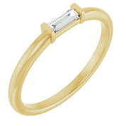 14K Yellow 1/8 CTW  Natural Diamond Stackable Ring