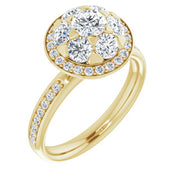 18K Yellow 1 1/3 CTW Natural Diamond Engagement Ring