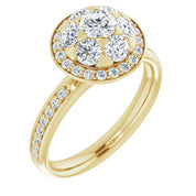18K Yellow 1 1/8 CTW Natural Diamond Engagement Ring