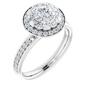 Platinum 1 1/8 CTW Natural Diamond Engagement Ring