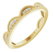 14K Yellow 1/8 CTW Natural Diamond Stackable Ring