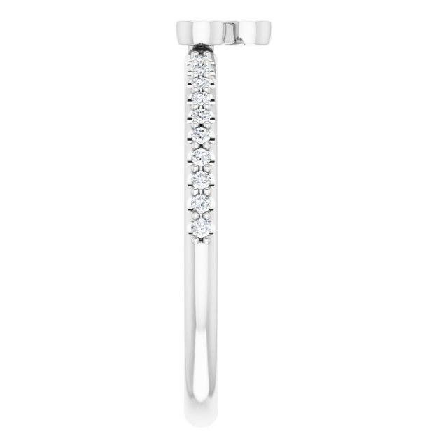 Platinum 1/5 CTW Natural Diamond Stackable Ring