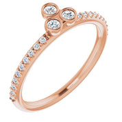14K Rose 1/5 CTW Natural Diamond Stackable Ring