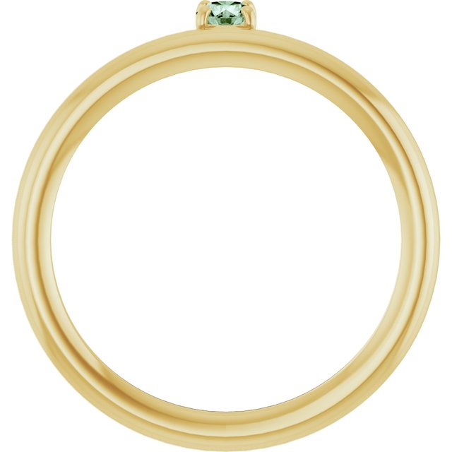14K Yellow Lab-Grown Alexandrite Stackable Ring