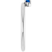 14K White Natural Blue Sapphire Stackable Ring