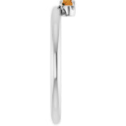 14K White Natural Citrine Stackable Ring