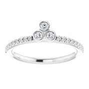 Platinum 1/5 CTW Natural Diamond Stackable Ring