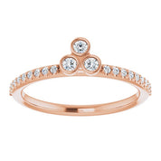 14K Rose 1/5 CTW Natural Diamond Stackable Ring