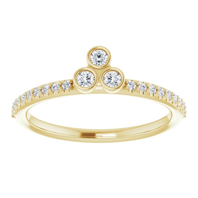 14K Yellow 1/5 CTW Natural Diamond Stackable Ring