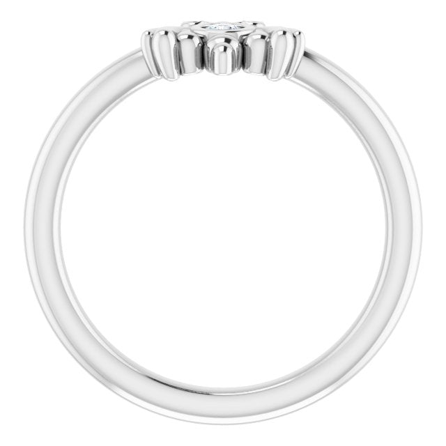 Platinum .04 CTW Natural Diamond Bee Youth Ring