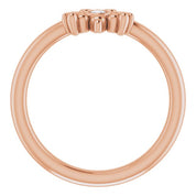 14K Rose .04 CTW Natural Diamond Bee Youth Ring