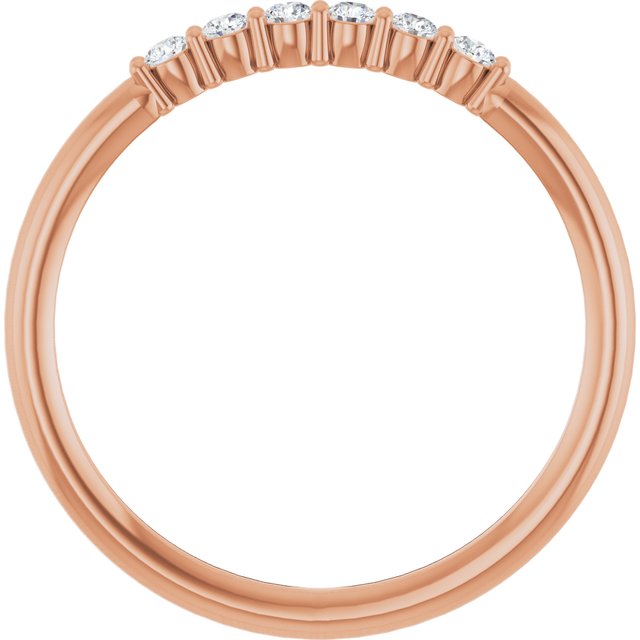 14K Rose 1/8 CTW Natural Diamond Stackable Ring