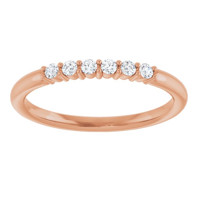 14K Rose 1/8 CTW Natural Diamond Stackable Ring