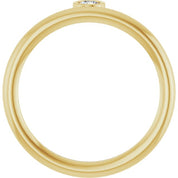 14K Yellow 1/10 CT Natural Diamond Stackable Ring