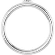 Platinum 1/10 CT Natural Diamond Stackable Ring