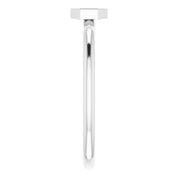 Platinum .06 CTW Natural Diamond Hexagon Stackable Ring