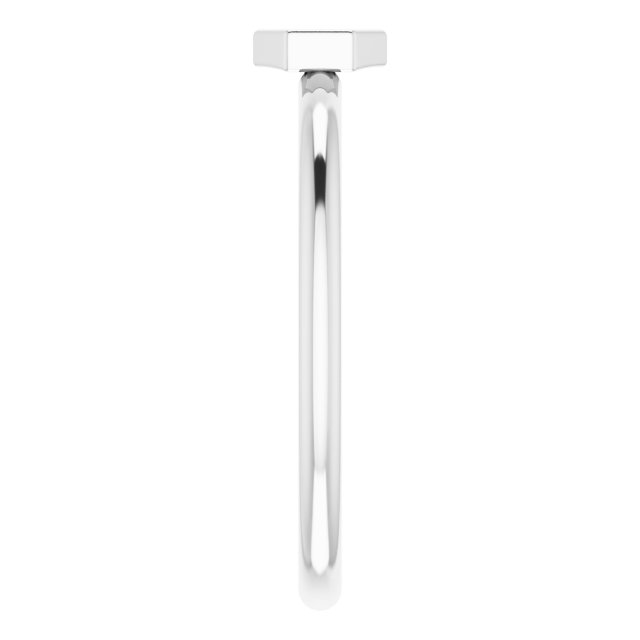 Platinum .06 CTW Natural Diamond Hexagon Stackable Ring