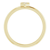 14K Yellow .06 CTW Natural Diamond Hexagon Stackable Ring