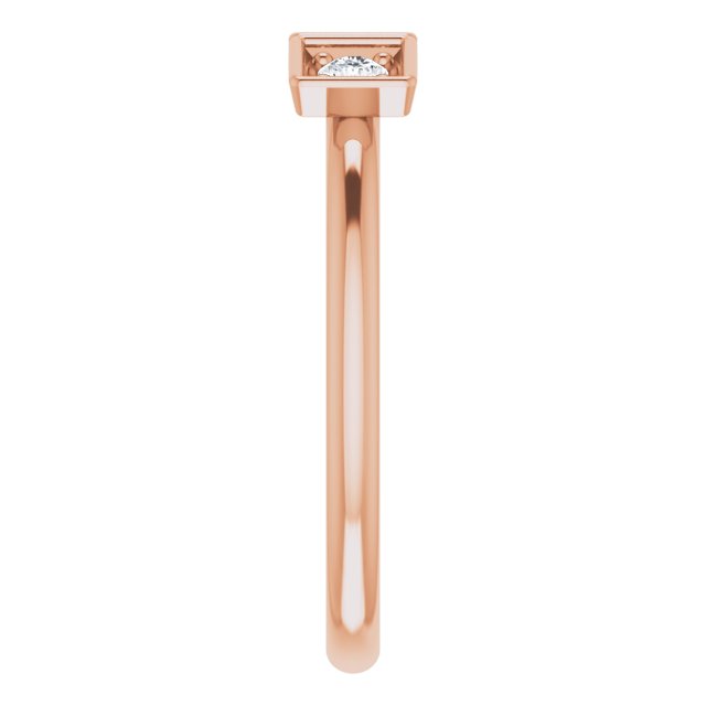 14K Rose 1/5 CTW Natural Diamond Stackable Ring