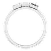 Platinum 1/5 CTW Natural Diamond Stackable Ring