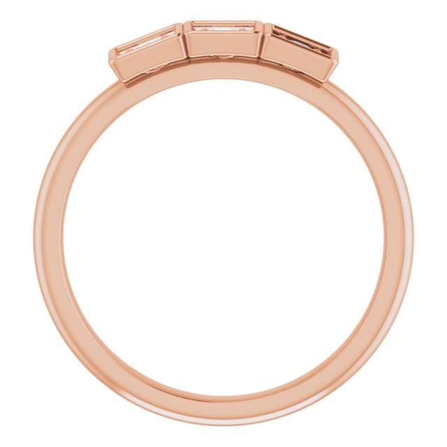 14K Rose 1/5 CTW Natural Diamond Stackable Ring