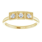 14K Yellow 1/5 CTW Natural Diamond Stackable Ring
