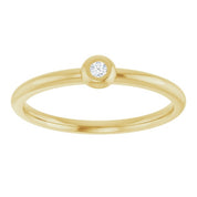 14K Yellow .03 CTW Natural Diamond Stackable Ring