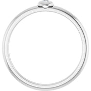 Platinum .03 CTW Natural Diamond Stackable Ring