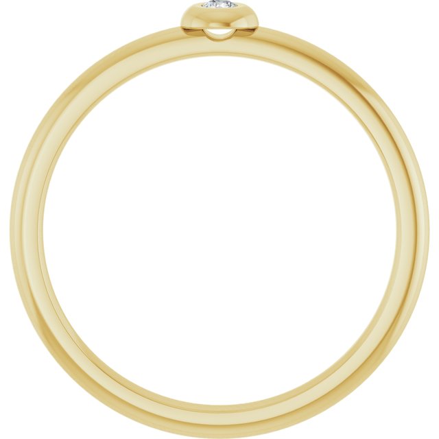 14K Yellow .03 CTW Natural Diamond Stackable Ring