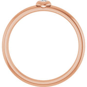14K Rose .03 CTW Natural Diamond Stackable Ring