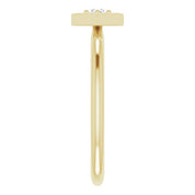 14K Yellow .06 CTW Natural Diamond Stackable Geometric Ring