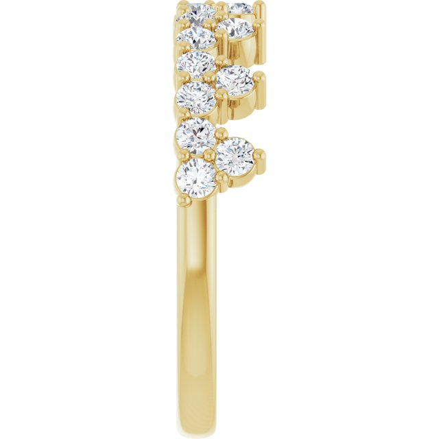 14K Yellow 5/8 CTW Lab-Grown Diamond Stackable Ring