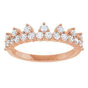 14K Rose 5/8 CTW Lab-Grown Diamond Stackable Ring