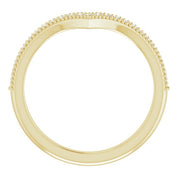 14K Yellow 1/6 CTW Natural Diamond Stackable V Ring