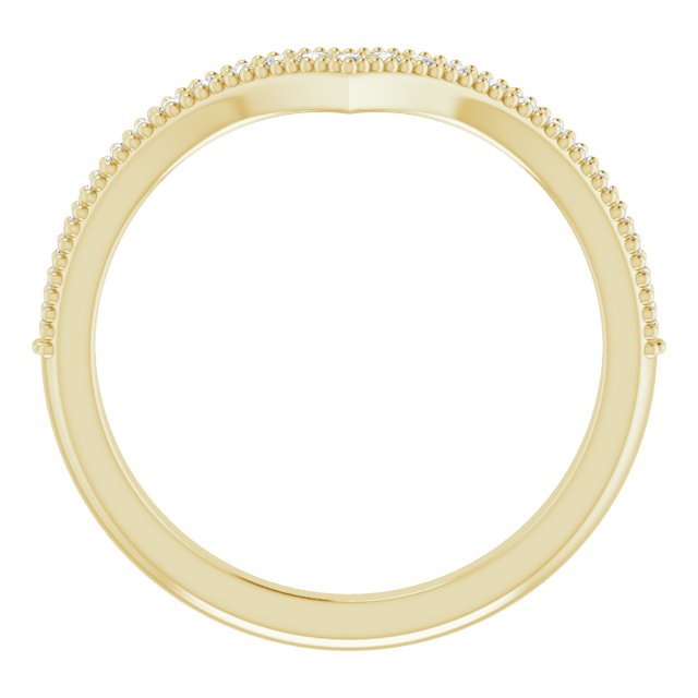 14K Yellow 1/6 CTW Natural Diamond Stackable V Ring