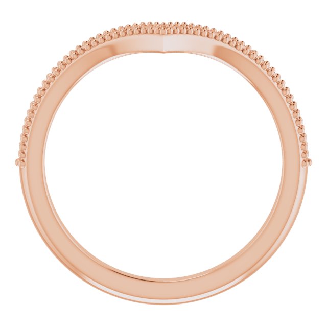 14K Rose 1/6 CTW Natural Diamond Stackable V Ring