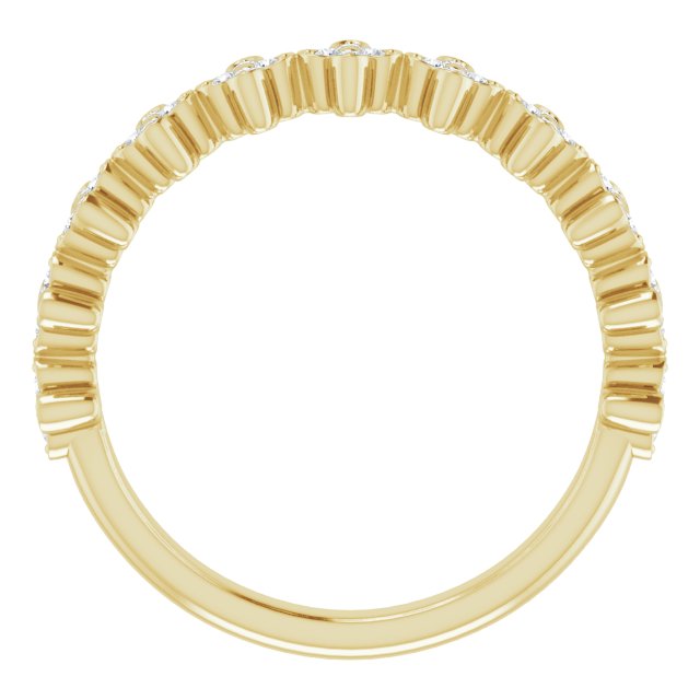 14K Yellow 1/6 CTW Natural Diamond Stackable Clover Ring