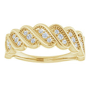 14K Yellow 1/4 CTW Natural Diamond Stackable Ring