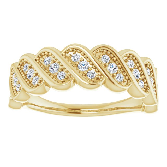 14K Yellow 1/4 CTW Natural Diamond Stackable Ring